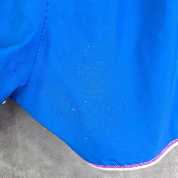 Womens Adidas Blue Pink White Climalite Shorts Athletic Polyester 4" Inseam M - Picture 12 of 13